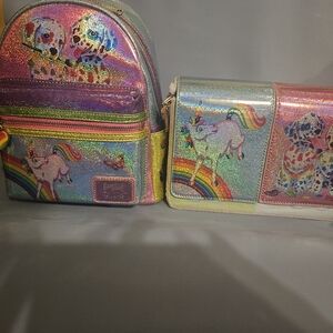 NWT Lisa Frank Loungefly 2pc Set